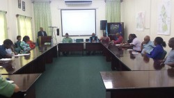 Advisor to the Minister of Natural Resource, Mr. Clayton Hall delivering the feature address