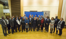 The Guyana delegation among representatives of the EU