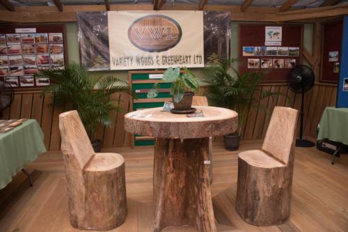 A display by Variety Woods at the Timber Expo