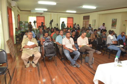 Stakeholders at the awareness workshop on Lesser Used Species of wood facilitated by the Guyana Forestry Commission
